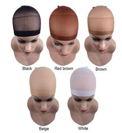 2 PiecesPack Wig Cap Hair net for Weave Hairnets Wig Nets Stretch Mesh Black Brown Beige Wig Cap for Making Wigs Size6969874