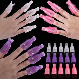 Nail Gel Wholesale- 10Pcs Good Quality Plastic Acrylic Art Soak Off Clip Cap UV Polish Remover Wrap Tool