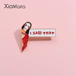 Brooches I Saw That Jesus Enamel Pins Christian Faith Resurrection Lapel Badges Cartoon Funny Jewellery Gift For God And Lover