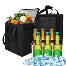 Storage Bags 31L Portable Fridge Bag Insulated Lunch Box Thermal Cooler Folding Fashion Picnic Travel Food Container Tote