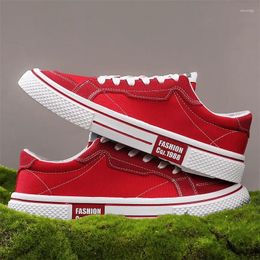 Casual Shoes Summer Classic Men's Red Canvas Low Lace-Up Skateboarding Man Sneakers Breathable Non-Slip Vulcanized For Men