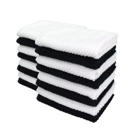 Cotton Dish Towel Soft Super Absorbent Wiping Rags Lattice Designed Bathroom Kitchen Tea Bar Towels Home Glass Hand Cleaning Cloth Fashion