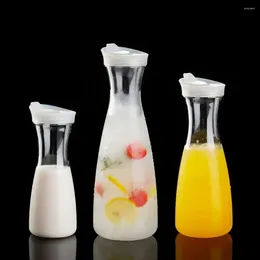 Water Bottles Household Food Grade Plastic For Cold Drink With Lid Transparent Tea Jug Carafe Lemonade Jar Juice Pitcher Bottle