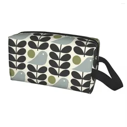 Cosmetic Bags Multi Stem Bird Travel Bag Women Orla Kiely Scandinavian Makeup Toiletry Organiser Ladies Beauty Storage Dopp Kit