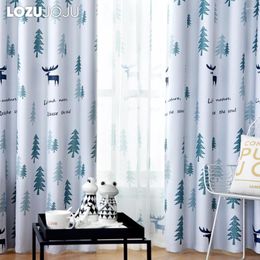 Curtain LOZUJOJU Leaves Plant Shading Blackout Tulle Decorative Sheer Curtains For Living Room Bedroom 1PC