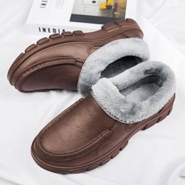 Casual Shoes Fashion Men's Winter Cotton Warm EVA Shoe Driving For Men Anti-skid Chef's Leisure Slip Ons Loafers