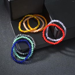 Link Bracelets Unique Bohemia Stones Zircon Bead Chain For Women Colourful Bracelet On Hand Girls DIY Handmade Jewellery Party Gift