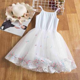 Girl's Dresses Baby Dresses for 1 to 5 Yrs Cotton Casual Baby Girl Clothes 2024 New Tulle Sling Summer Dress for Girl Kids Birthday Party Dress