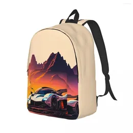 Backpack Dazzling Sports Car Canvas Backpacks Sun Mountain Unisex Nice Picnic Bags