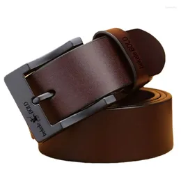 Belts Genuine Leather Belt For Men's High Quality Alloy Pin Buckle Jeans Cowskin Casual Business Cowboy Waistband Designer