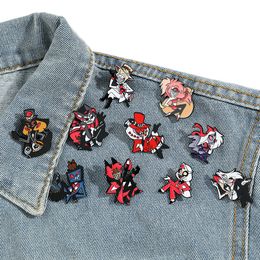 Halloween tv game Hazbin Hotel enamel pin Cute Anime Movies Games Hard Enamel Pins Collect Metal Cartoon Brooch Backpack Hat Bag Collar Lapel Badges