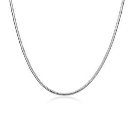 Plated sterling silver Chains (16 18 20 22 24)INCHS*3MM men's 3M bone necklace SN192 Top 925 silver plate Chains Necklaces jewelry6954602