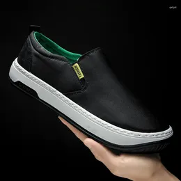 Casual Shoes Men Vulcanised Walking Sneakers Slip On Flats Comfort Canvas For Low-top Jogging Footwear Tenis Masculino