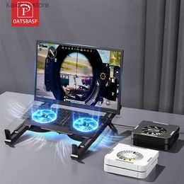 Other Computer Components Foldable Laptop Stand Portable Cooling Fan Heat Dissipation For Macbook Air Pro iPad HP DELL Tablet Cooler Holder Notebook Mount Y240418