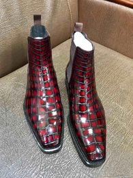 Casual Shoes Men's Crocodile Boots Leather For Male Fashion Leisure Men Customized Colour