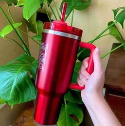 water bottle Ready To Ship Quencher Tumbrs H2.0 40oz Stainss Steel Cups with Silicone hand Lid And Straw 2nd Generation Car mugs Keep Drinking Cold Water Botts