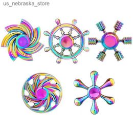 Novelty Games Colorful Fidget Rotating Metal Stainless Steel Bearing 3-5 Minute High Speed Decompression Anxiety Toy Suitable for Adult and Child AXXY11 Q240418