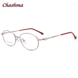 Sunglasses Frames Chashma Woman Elegant Optical Eyewear Full Rim Stainless Steel Prescription Glasses Frame Lightweight Fashion Spectacles