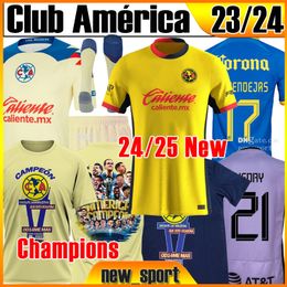 24 25 Club America Champions R.SANCHEZ Soccer Jerseys Mexico MX R.MARTINEZ 2023 2024 Home Away 3rd F.VINAS M.LAYUN 1916 2006 90TH Uniforms Men Kids socks Football Shirts