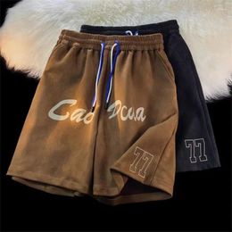 Men's Shorts Trendy Brand American Men Summer Thin Ins Sports Basketball Large Size Loose Casual Beach Five-point Pants Y2k For