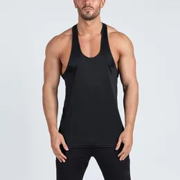 Men's Tank Tops Muscle Guys Fitness Clothing Plain Gyms Top Men Canotta Bodybuilding Singlet Tanktop Solid Vest Workout Sleeveless Shirt