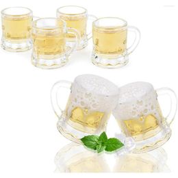 Storage Bottles Plastic Beer Mug 1oz 6PCS Mini S Glasses Small Cups For Party Drink Whiskey Tequila Vodka