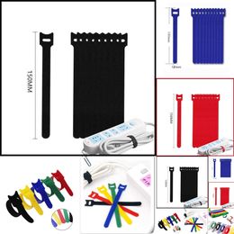 10~100Pcs Releasable Cable Ties Plastics Fastening Reusable Cable Tie Straps Nylon Loop Wrap Zip Bundle Bandage Tie Colorful