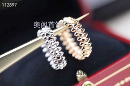 High End Designer Jewellery rings for womens Carter fashion style red new V gold CNC bullet ring couple ring Original 1:1 With Real Logo