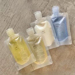 2024 10pcs 30/50/100ml Clamshell Packaging Bag Stand Up Spout Pouch Plastic Hand Sanitizer Lotion Shampoo Makeup Fluid Bottles Travel for