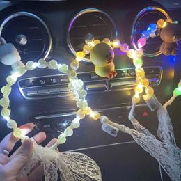 Party Decoration Fairy Led Flashing Colourful Luminous Hair Hoop Third Gear Glow Female Tie Gentle Lace Pearl Headdress Night Market