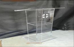 Cheap Transparent Acrylic Podium Pulpit Lectern Clear Plexiglass Podium Organic Glass Church Pulpit7528050