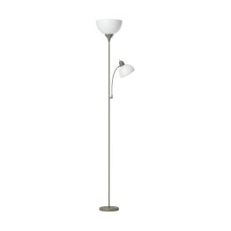 Lamps Simple Designs LF2000SLV MotherDaughter Floor Lamp with Reading Light, Silver