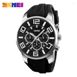 Wristwatches SKMEI 9128 Quartz Watch For Men Waterproof Sports Military Calendar Date Stopwatch Mens Clock 1370 Reloj Hombre