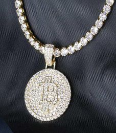 Hip Hop Full Cubic Zirconia Pendant Customise 16182024 Inch Iced out Tennis Chain Fashion Necklace3725574
