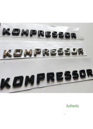 Chrome Matte Black Gloss Black KOMPRESSOR Letters Trunk Fender Badge Emblem Emblems Decal Sticker for Mercedes Benz AMG1805222