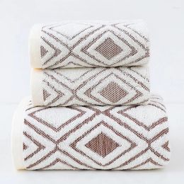 Towel Cotton Set 3pcs/set Adult Face Bath Beach Bathroom Men Women's Absorbent Towels Travel Swimming Home