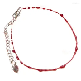 Choker Gothic Thin Blood Drop Necklace/Bracelet Pendant Necklace Chain Bracelets/Necklaces Alloy Material For Halloween