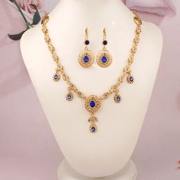 Algerian Women Jewery Set Gold Plated Kaftan Wedding Jewelry Middle East Muslim Conjuntos Feminino Elegante Necklaces 240410