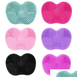 Sponges Applicators Cotton 15.7X11.7X1.5Cm Sile Makeup Brush Cleaner Pad Make Up Washing Gel Cleaning Mat Hand Tool Foundation Scrubbe Ot216