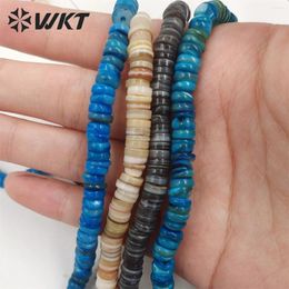 Loose Gemstones WT-G319 Most 5mm Natural Shell Spacer Beads For Jewelry Deisign Women DIY Hand Make Stone Strand Colored Finding