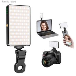 Continuous Lighting 120 LED highpower charging clip with video light filling with sturdy clip for adjusting 3light mode suitable for selfie lights on mobile phones i