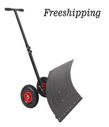 Adjustable Wheeled Snow PusherShovel Heavy Duty Efficient Removal Tool1696129