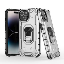 30PCS Armour 360 Rotating Bracket Magnetic Phone Case For iPhone 15 Pro Max 14 Plus Samsung S24 Ultra Back Cover With Ring Stand Kickstand