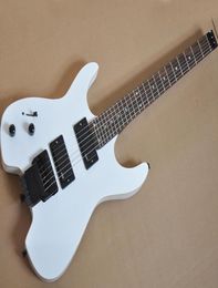 Left Handed White Headless Electric Guitar with EMG PickupsRosewood Fretboard24 FretsCan be customized as request2061365