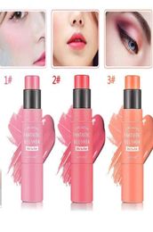 Blush 3 Colour Double Head Mineral headed Stick Waterproof Face Contour Blending Blusher Long Lasting Peach Make Up Tool5223571