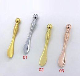 Alloy Metal Cosmetic Spatulas Facial Mask Spoon DIY Eye Cream Mixing Spatula Scoop Anti Wrinkle Massage Sticks Makeup Tool F16336608769