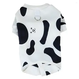 Dog Apparel Cute Cow Pattern Onesies Warm Cosy Pet For Dogs Fashionable Pyjamas Printed Jumpsuit Small Medium