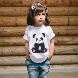 T-shirts New shelves 2020 T-shirts for children boys and girls printed design T-shirts for pandas polar bear dances Kawaii Harajuku cute T-shirts Q240418