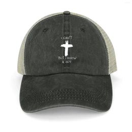 Berets I Can't But Know A-Guy Jesus Cross Funny Christian Cowboy Hat Golf Wear Cap In The Women's Beach Men's