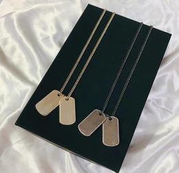 Rectangular pendant with letters Necklaces Fashion Necklace for Man Woman Designer Jewelry Highly Quality 2 Model Optional an4774679